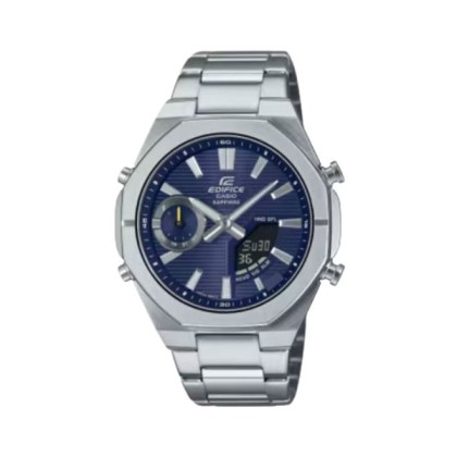 Casio Edifice ECB-S10D-2A Silver Stainless Steel Band Men Watch